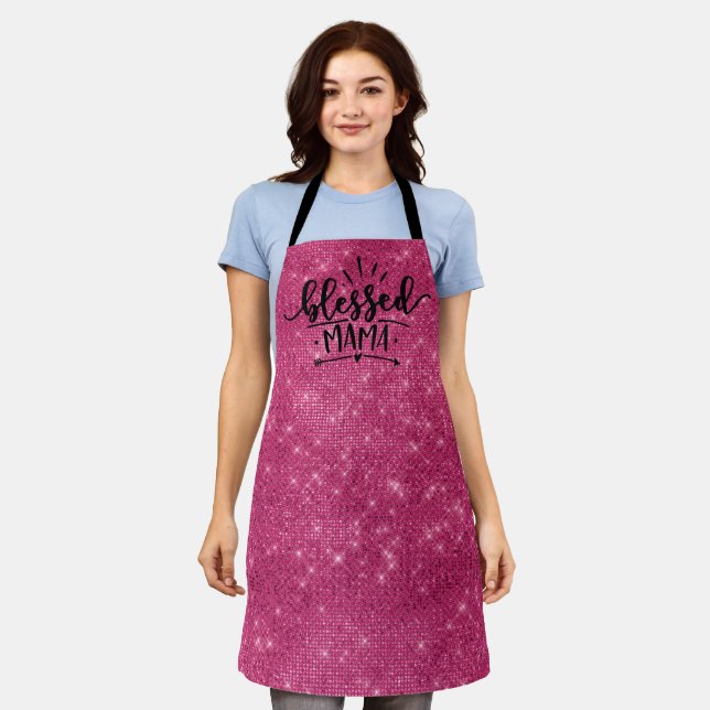 Tablier Glam & Pink Shimmery Apron (Porté)