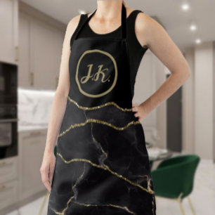 Tablier Glame d'agrafe en marbre noir