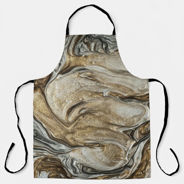 Tablier glamor 003 apron de couleur brun liquide (Recto)