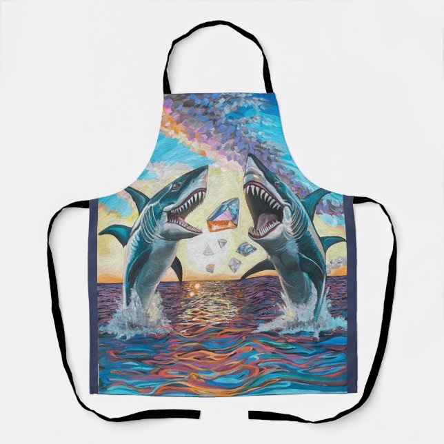 Tablier Glamour Chomp-Shark Dressage pour les gemmes brill (Recto)