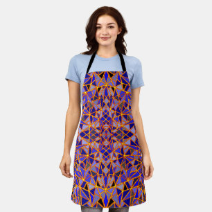 Tablier Glitterie et Abstrait bleu