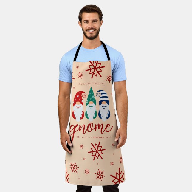 Tablier Gnome de Noël Hygge pour les fêtes de neige (Porté)