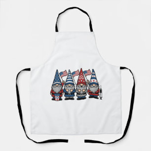 Tablier Gnome infirmière patriotique Gravure vintage vecto