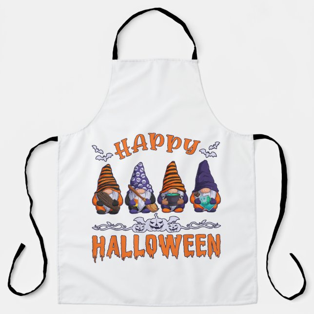 Tablier Gnomes d'Halloween (Recto)