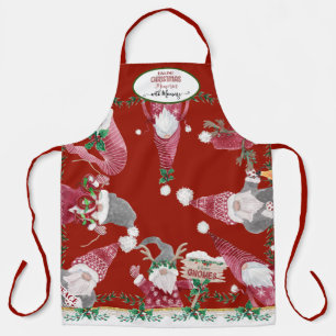 Tablier Gnomes mignons Baking Christmas Memories with mama