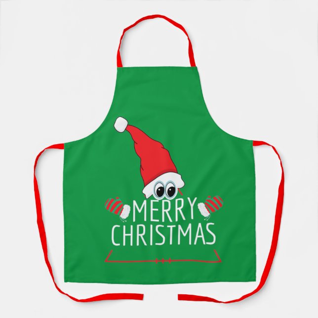 Tablier Gnomo de Navidad All-Over Print Apron (Recto)