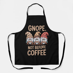 Tablier Gnope Pas de café avant Trois Gnomes Caféine 