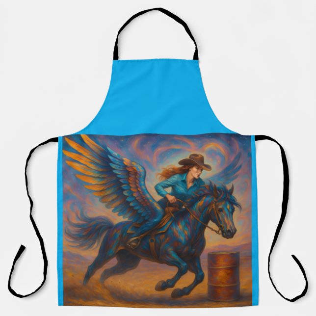 Tablier Go Fast! Barrel Racing All-Over Print Apron (Recto)