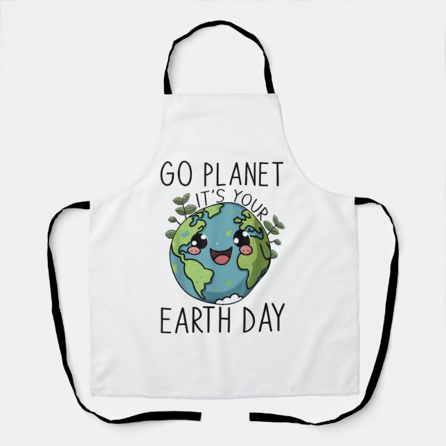 Tablier Go Planet Son Jour des terres Enseignant Enfants M (Recto)