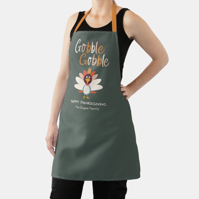 Tablier Gobble Gobble Thanksgiving diner Apron Turquie (Insitu)