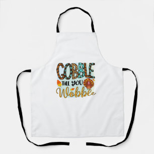 Tablier Gobble Till you Wobble Graphic Chemise Thanksgivin