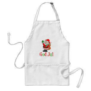 Tablier God Jul Swedish Christmas Père Noël Adult Apron