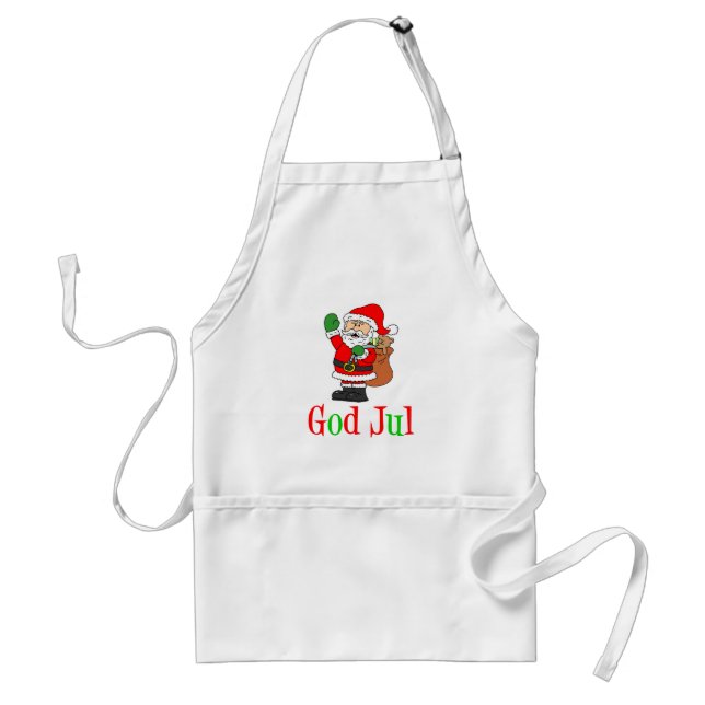 Tablier God Jul Swedish Christmas Père Noël Adult Apron (Devant)