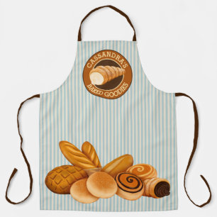 Tablier Godies cuites Pâtisserie Pain Baker Logo Bleu Stri