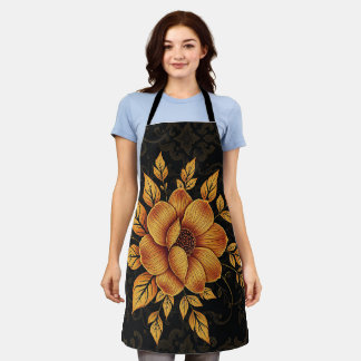 Tablier Golden Bloom Floral