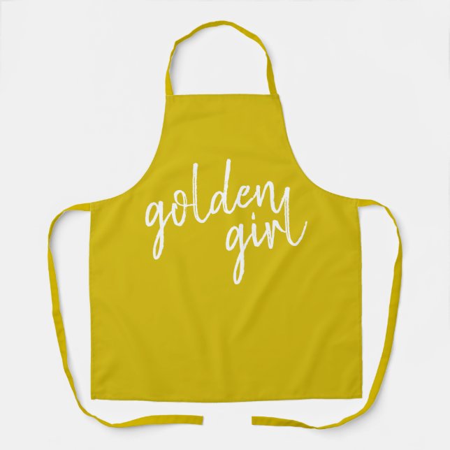 Tablier Golden Girl | Script Gold moderne (Recto)