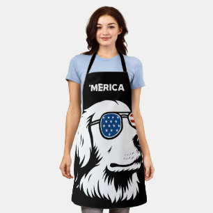 Tablier Golden Retriever 4 juillet Merica