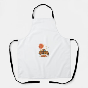 Tablier Golden Retriever Citrouille Camion Automne Leaf au