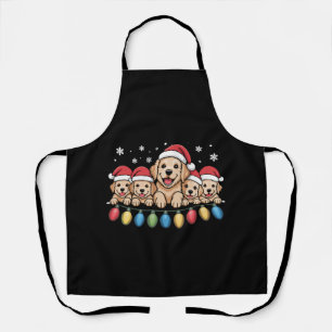 Tablier Golden Retriever drôle de Noël Chien chiot 