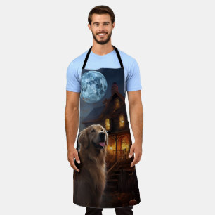 Tablier Golden Retriever Halloween Effrayant