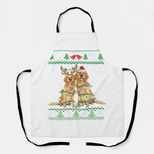 Tablier Golden retriever Ugly Christmas Dog Funny Christma