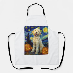 Tablier Goldendoodle Chien Mignon Halloween Jack O Lantern