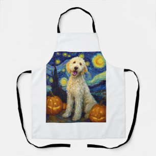 Tablier Goldendoodle Chien Mignon Halloween Jack O Lantern