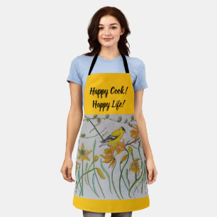 Tablier Goldfinch & Daffodils A[ron