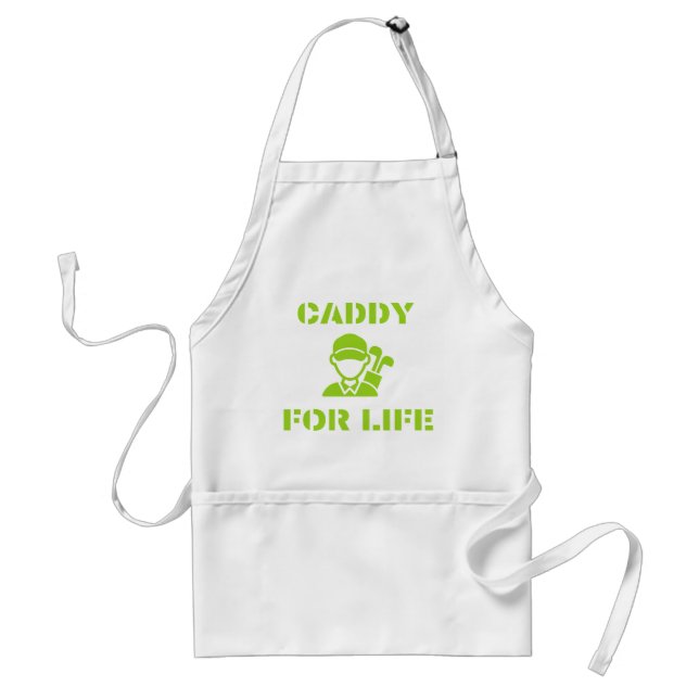 Tablier Golf Caddy for Life Quote Lime Green (Devant)