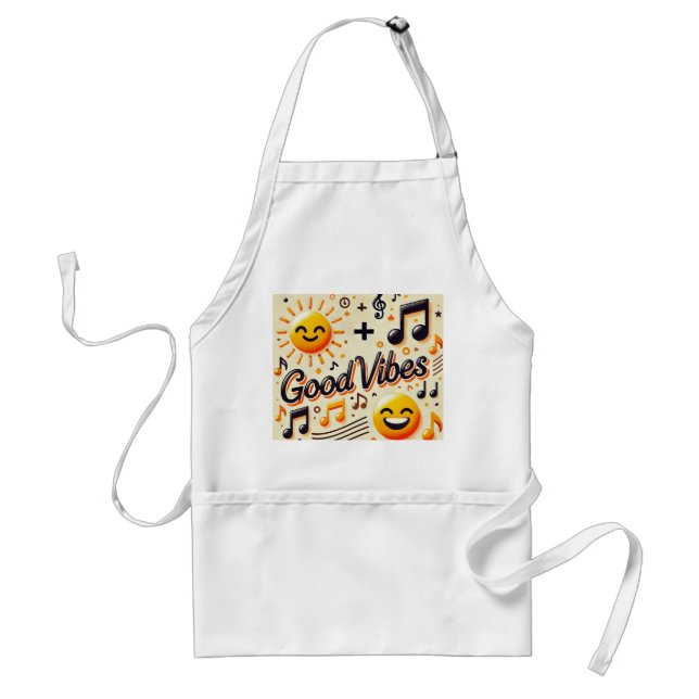 Tablier ☀️ + 🎶 = GOOD VIBES Apron (Devant)