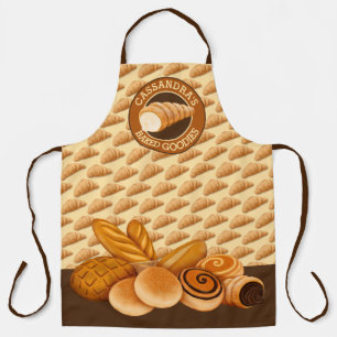Tablier Goodies cuites Pâtisserie Pain Croissant Logo Bake