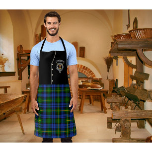 Tablier Gordon Clan Badge & Tartan Kilt Apron