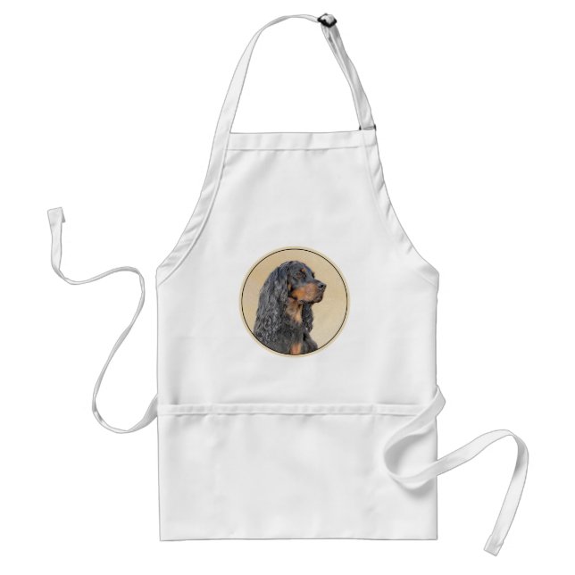 Tablier Gordon Setter Peinture - Joli art original chien (Devant)