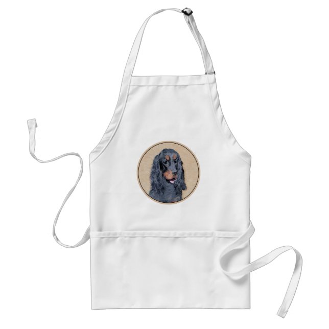 Tablier Gordon Setter Peinture - Joli art original chien (Devant)