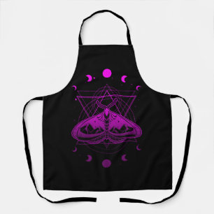 Tablier Goth Moth Et Crescent Moon Déplaisant Pour Goths V