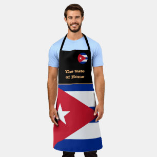 Tablier Goût de la maison, Drapeau cubain, Cuba /Cuisine A