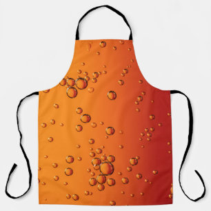 Tablier gouttelettes d'eau sur la surface orange