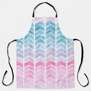 Tablier Gradient Chevron : Aquarelle Motif Herringbone.