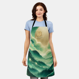 Tablier Gradient Emerald Kelly Parties scintillant verte M