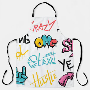 Tablier graffiti de rue Abstrait lettrage éléments avec g