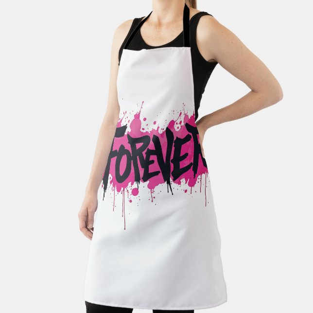 Tablier Graffiti rose "FOREVER" (Insitu)
