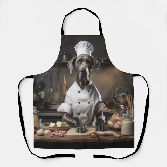 Tablier Grand chef de chien Danois (Recto)