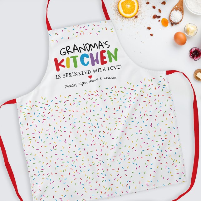Tablier Grand-mère Cuisine Amour Paillettes (Créateur téléchargé)
