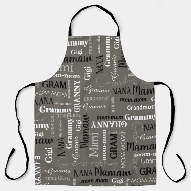 Tablier Grand-mère Granny Apron Personnaliser son pseudo (Recto)