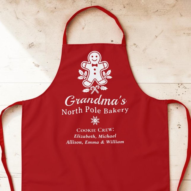 Tablier Grand-mère Noël Fête de Noël Cuisine (Grandma Christmas Holiday Baking Apron)
