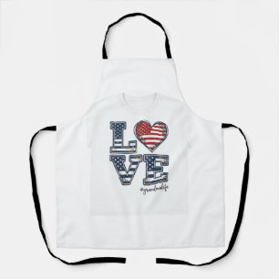 Tablier Grand-mère patriotique Vie Amour Vintage Conceptio