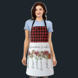 Tablier Grand-mère's Flower Garden 6 petits Nom Floral<br><div class="desc">Cette Fleur de Jardin de Grand-mère et Nom de Grand-Enfants est un mélange délicieux de charme vintage et de chaleur personnalisée. C'est l'addition parfaite au paradis de n'importe quelle grand-mère, apportant la beauté d'un jardin botanique directement dans sa maison. Doté d'une magnifique illustration de fleurs vintages qui saisit l'essence du...</div>