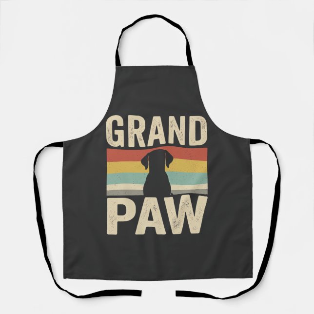 Tablier Grand Paw Chien Rétro Vintage (Recto)
