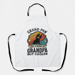 Tablier Grand Paw Grand-père Chien Rétro Coucher de soleil