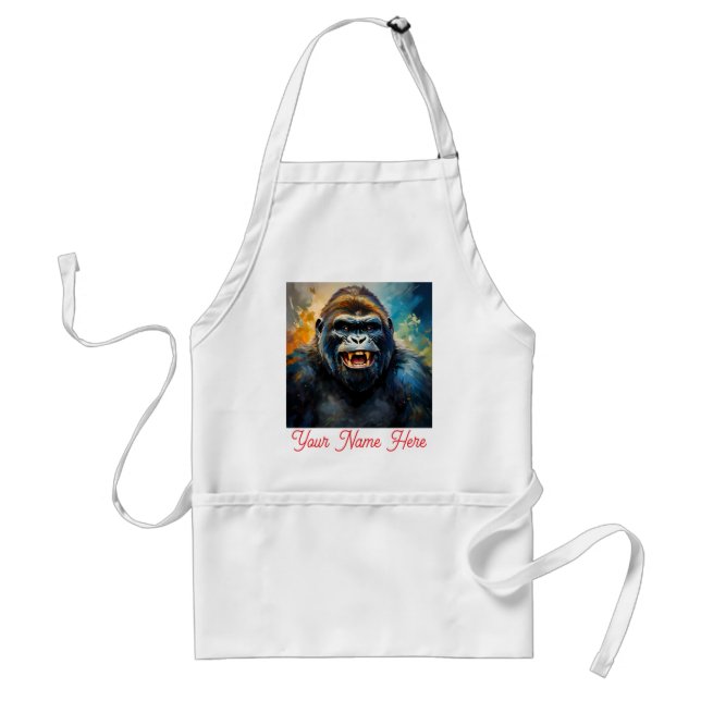 Tablier  Grand sourire de gorille  (Devant)